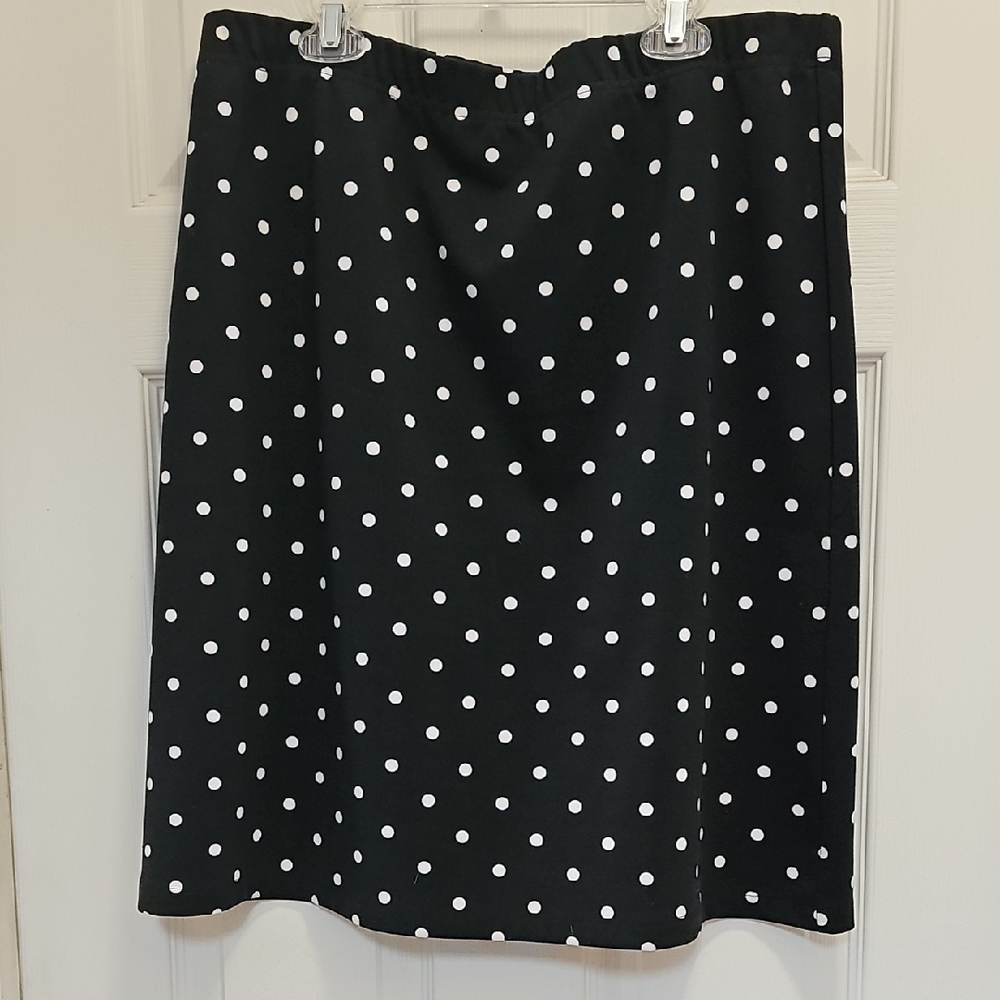 Talbots Black and White A-Line Skirt for Cocktail